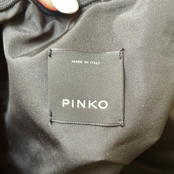 PINKO faux SOFTEST leather strapless mini dress homecoming cocktail black NWOT 6 - Picture 16 of 16